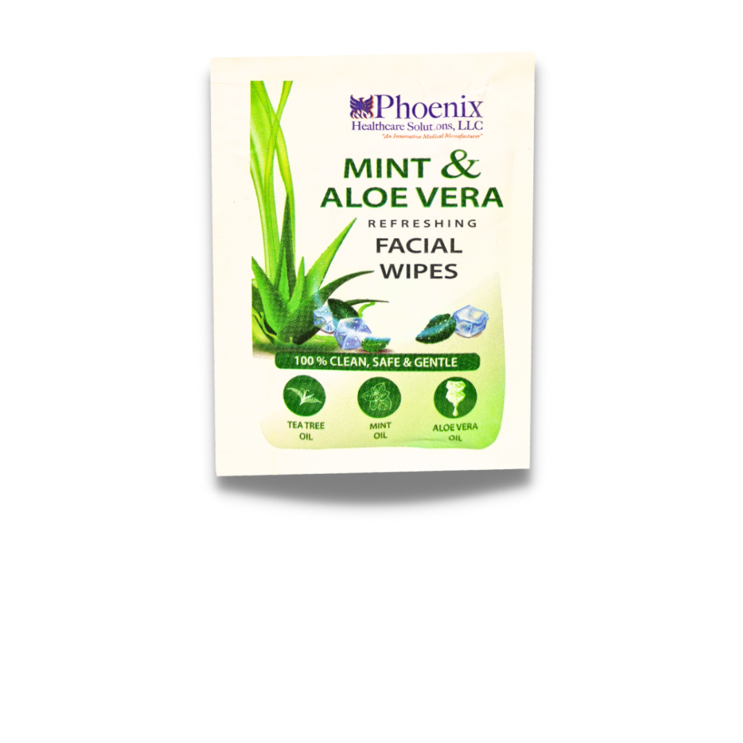 Mint and Aloe Vera Refreshing Facial Wipes